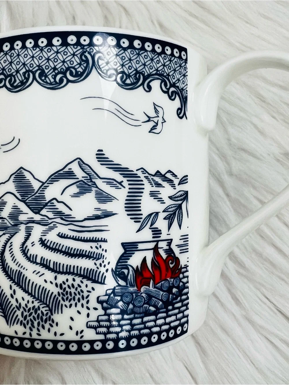 Fortnum & Mason Albion Time for Tea Intricate English Folklore Woodcut